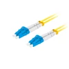 Kép 1/4 - Lanberg FO-LULU-SD11-0010-YE duplex optikai patch kábel 4xLC/UPC csatlakozóval, duplex 9/125 LSZH, 1m