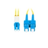 Kép 3/3 - Lanberg FO-SULU-SD11-0010-YE duplex optikai patch kábel 2xSC/UPC + 2LC/UPC csatlakozóval, duplex 9/125 LSZH, 1m