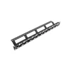 Kép 2/2 - Lanberg PPKS-1224-B 19"/1U üres fekete patch panel 24 db Keystone jack fogadására, kábeltartóval