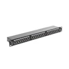 Kép 3/4 - Lanberg PPS6-1024-B 19"/1U 24port Cat6 FTP árnyékolt fekete patch panel