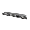 Kép 4/4 - Lanberg PPS6-1024-B 19"/1U 24port Cat6 FTP árnyékolt fekete patch panel