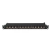 Kép 2/5 - Lanberg PPS7-1024-B 19"/1U 24port Cat7 FTP árnyékolt fekete patch panel