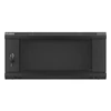 Kép 1/29 - Lanberg WF01-6404-10B 19" 4U SZÉL:600 MÉLY:450 MAG:290 lapraszerelt üvegajtós fekete fali rack szekrény