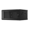 Kép 3/29 - Lanberg WF01-6404-10B 19" 4U SZÉL:600 MÉLY:450 MAG:290 lapraszerelt üvegajtós fekete fali rack szekrény