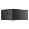 Kép 4/29 - Lanberg WF01-6404-10B 19" 4U SZÉL:600 MÉLY:450 MAG:290 lapraszerelt üvegajtós fekete fali rack szekrény