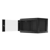 Kép 5/28 - Lanberg WF01-6406-10B 19" 6U SZÉL:600 MÉLY:450 MAG:379 lapraszerelt üvegajtós fekete fali rack szekrény