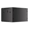 Kép 8/28 - Lanberg WF01-6406-10B 19" 6U SZÉL:600 MÉLY:450 MAG:379 lapraszerelt üvegajtós fekete fali rack szekrény