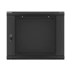 Kép 1/15 - Lanberg WF01-6409-10B 19" 9U SZÉL:600 MÉLY:450 MAG:512 lapraszerelt üvegajtós fekete fali rack szekrény