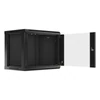 Kép 4/15 - Lanberg WF01-6409-10B 19" 9U SZÉL:600 MÉLY:450 MAG:512 lapraszerelt üvegajtós fekete fali rack szekrény