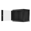 Kép 5/15 - Lanberg WF01-6409-10B 19" 9U SZÉL:600 MÉLY:450 MAG:512 lapraszerelt üvegajtós fekete fali rack szekrény