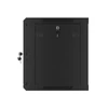 Kép 7/15 - Lanberg WF01-6409-10B 19" 9U SZÉL:600 MÉLY:450 MAG:512 lapraszerelt üvegajtós fekete fali rack szekrény