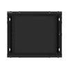 Kép 9/15 - Lanberg WF01-6409-10B 19" 9U SZÉL:600 MÉLY:450 MAG:512 lapraszerelt üvegajtós fekete fali rack szekrény