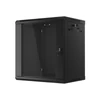 Kép 3/15 - Lanberg WF01-6412-10B 19" 12U SZÉL:600 MÉLY:450 MAG:640 lapraszerelt üvegajtós fekete fali rack szekrény