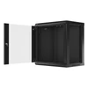 Kép 5/15 - Lanberg WF01-6412-10B 19" 12U SZÉL:600 MÉLY:450 MAG:640 lapraszerelt üvegajtós fekete fali rack szekrény