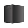 Kép 8/15 - Lanberg WF01-6412-10B 19" 12U SZÉL:600 MÉLY:450 MAG:640 lapraszerelt üvegajtós fekete fali rack szekrény