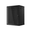 Kép 3/15 - Lanberg WF01-6415-10B 19" 15U SZÉL:600 MÉLY:450 MAG:774 lapraszerelt üvegajtós fekete fali rack szekrény