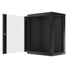 Kép 5/15 - Lanberg WF01-6415-10B 19" 15U SZÉL:600 MÉLY:450 MAG:774 lapraszerelt üvegajtós fekete fali rack szekrény