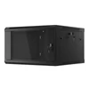 Kép 3/27 - Lanberg WF01-6606-10B 19" 6U SZÉL:600 MÉLY:600 MAG:379 lapraszerelt üvegajtós fekete fali rack szekrény