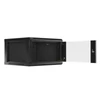 Kép 4/27 - Lanberg WF01-6606-10B 19" 6U SZÉL:600 MÉLY:600 MAG:379 lapraszerelt üvegajtós fekete fali rack szekrény