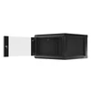 Kép 5/27 - Lanberg WF01-6606-10B 19" 6U SZÉL:600 MÉLY:600 MAG:379 lapraszerelt üvegajtós fekete fali rack szekrény