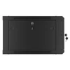 Kép 6/27 - Lanberg WF01-6606-10B 19" 6U SZÉL:600 MÉLY:600 MAG:379 lapraszerelt üvegajtós fekete fali rack szekrény