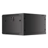 Kép 8/27 - Lanberg WF01-6606-10B 19" 6U SZÉL:600 MÉLY:600 MAG:379 lapraszerelt üvegajtós fekete fali rack szekrény