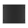 Kép 11/15 - Lanberg WF01-6609-10B 19" 9U SZÉL:600 MÉLY:600 MAG:512 lapraszerelt üvegajtós fekete fali rack szekrény