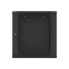 Kép 1/15 - Lanberg WF01-6612-10B 19" 12U SZÉL:600 MÉLY:600 MAG:640 lapraszerelt üvegajtós fekete fali rack szekrény