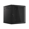 Kép 2/15 - Lanberg WF01-6612-10B 19" 12U SZÉL:600 MÉLY:600 MAG:640 lapraszerelt üvegajtós fekete fali rack szekrény