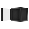 Kép 5/15 - Lanberg WF01-6612-10B 19" 12U SZÉL:600 MÉLY:600 MAG:640 lapraszerelt üvegajtós fekete fali rack szekrény