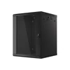 Kép 3/26 - Lanberg WF01-6615-10B 19" 15U SZÉL:600 MÉLY:600 MAG:774 lapraszerelt üvegajtós fekete fali rack szekrény