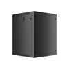 Kép 8/26 - Lanberg WF01-6615-10B 19" 15U SZÉL:600 MÉLY:600 MAG:774 lapraszerelt üvegajtós fekete fali rack szekrény