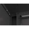 Kép 12/28 - Lanberg WF01-6618-10B 19" 18U SZÉL:600 MÉLY:600 MAG:907 lapraszerelt üvegajtós fekete fali rack szekrény
