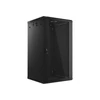 Kép 2/25 - Lanberg WF01-6622-10B 19" 22U SZÉL:600 MÉLY:600 MAG:1085 lapraszerelt üvegajtós fekete fali rack szekrény