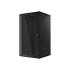 Kép 3/25 - Lanberg WF01-6622-10B 19" 22U SZÉL:600 MÉLY:600 MAG:1085 lapraszerelt üvegajtós fekete fali rack szekrény