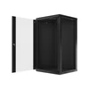 Kép 5/25 - Lanberg WF01-6622-10B 19" 22U SZÉL:600 MÉLY:600 MAG:1085 lapraszerelt üvegajtós fekete fali rack szekrény