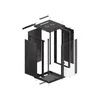 Kép 15/25 - Lanberg WF01-6622-10B 19" 22U SZÉL:600 MÉLY:600 MAG:1085 lapraszerelt üvegajtós fekete fali rack szekrény