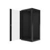 Kép 5/24 - Lanberg WF01-6627-10B 19" 27U SZÉL:600 MÉLY:600 MAG:1307 lapraszerelt üvegajtós fekete fali rack szekrény