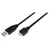 Kép 1/2 - LogiLink CU0037 USB 3.0 A->B x2 apa Micro 0.6 m csatlakozó kábel