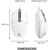 Kép 7/19 - Logitech G203 Lightsync fehér gamer egér