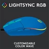 Kép 7/21 - Logitech G203 Lightsync kék gamer egér
