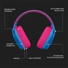 Kép 9/16 - Logitech G435 Lightspeed Wireless kék gamer headset