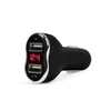 Kép 1/9 - MNC 55054BK Autós szivargyújtó adapter 2xUSB feszültségmérővel és árammérővel fekete