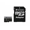 Memóriakártya, microSDXC, 512GB, CL10/U3/A2, 100/90 MB/s, adapter, VERBATIM 