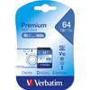 Kép 1/5 - Memóriakártya, SDXC, 64GB, CL10/U1, 90/10 MB/s, VERBATIM "Premium"