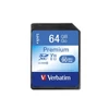 Memóriakártya, SDXC, 64GB, CL10/U1, 90/10 MB/s, VERBATIM 