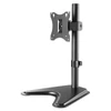 Kép 1/2 - Manhattan asztali állvány - 1db monitor részére (min.VESA:75x75, 17"-27"-ig, 360° fordítás, kábel rendező,7kg, fekete)