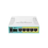 Kép 2/5 - MikroTik hEX PoE RB960PGS L4 128MB 5x GbE PoE port router