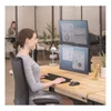 Kép 4/6 - Monitortartó kar, két monitorhoz, FELLOWES, "Platinum Series™ Dual Stacking", fekete