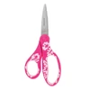 Kép 1/2 - Olló, iskolai, 15 cm, FISKARS "Softgrip", rózsaszín, virág motívummal